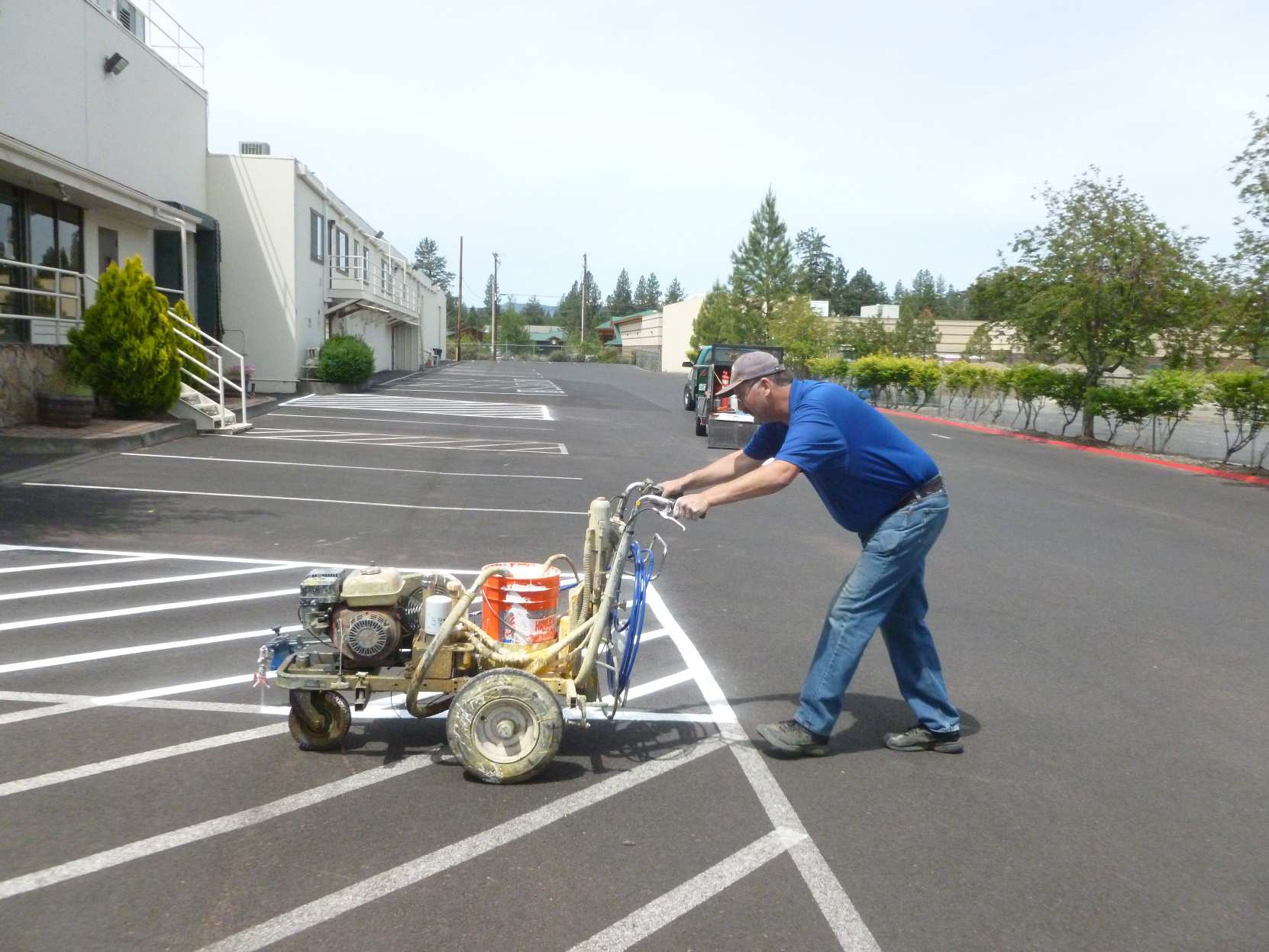 Oregon Parking lot striping Striping services for parking stalls